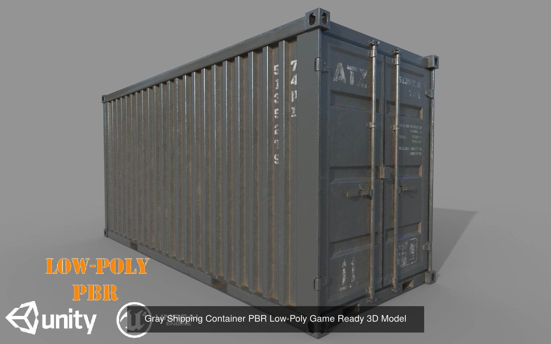 9 Colourfull Container Pack PBR Low-Poly Game Ready 3D Model 3D Model Collection_7