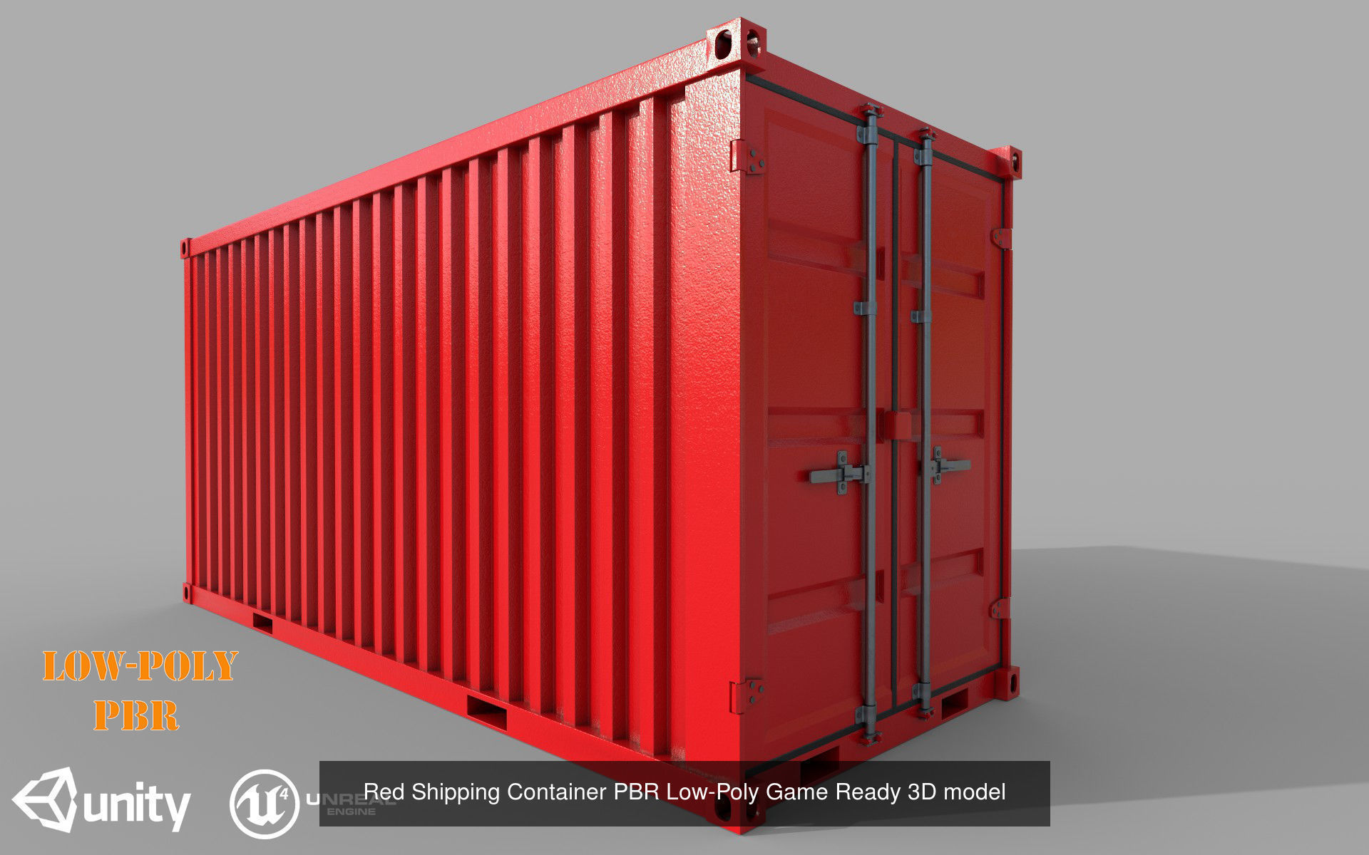 9 Colourfull Container Pack PBR Low-Poly Game Ready 3D Model 3D Model Collection_9