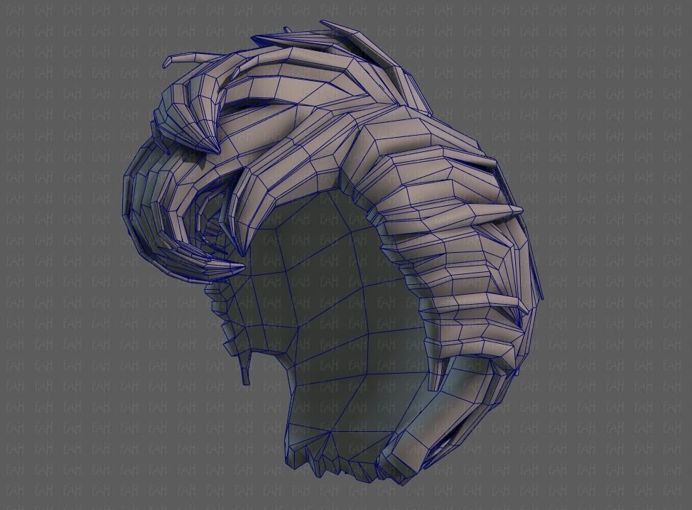 3D Hair style for boy V71 Low-poly 3D model_44