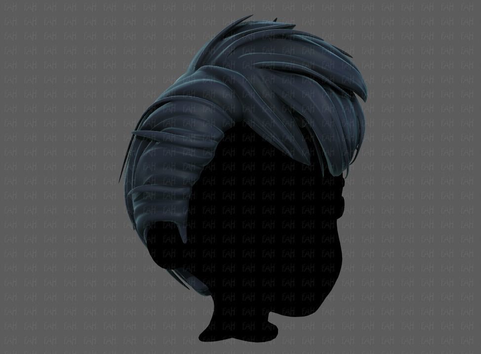 3D Hair style for boy V71 Low-poly 3D model_2