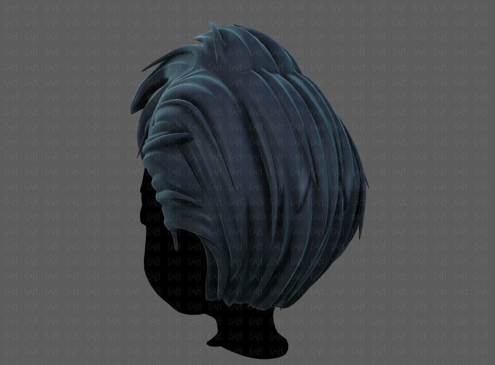 3D Hair style for boy V71 Low-poly 3D model_6