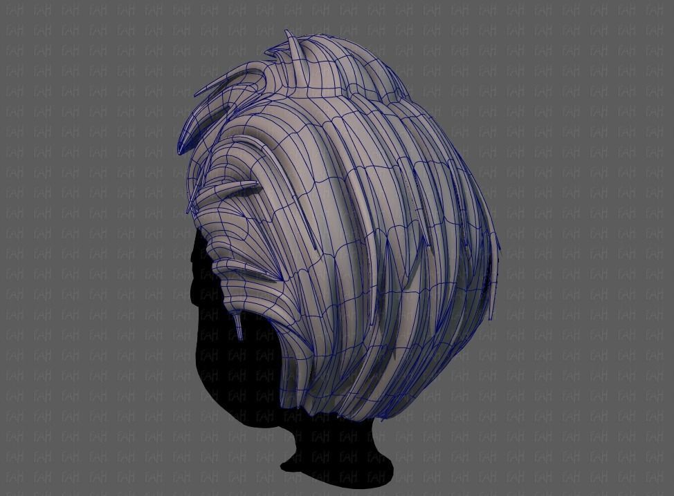3D Hair style for boy V71 Low-poly 3D model_14