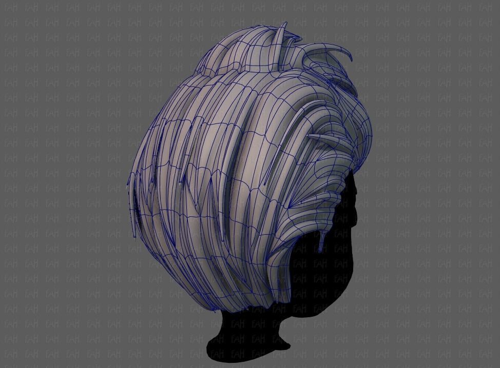3D Hair style for boy V71 Low-poly 3D model_12