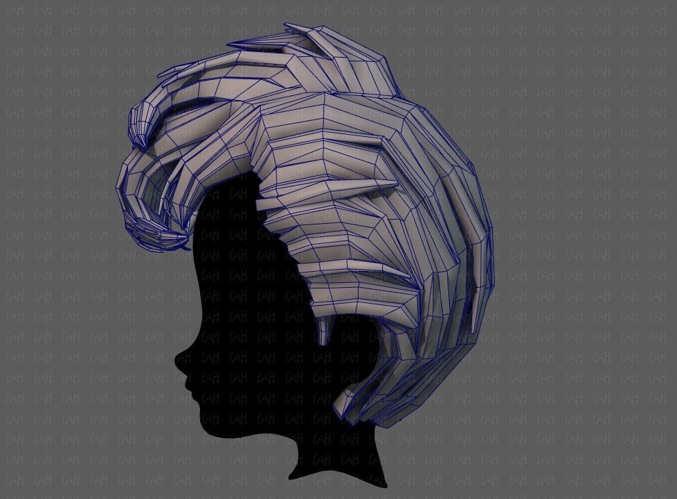 3D Hair style for boy V71 Low-poly 3D model_31