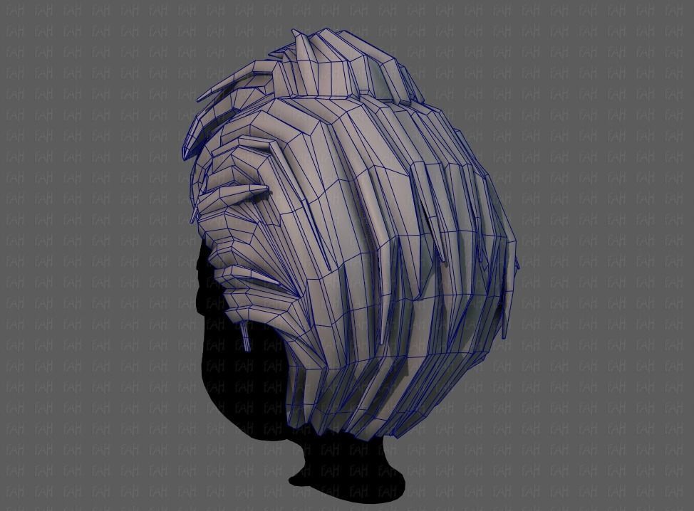 3D Hair style for boy V71 Low-poly 3D model_30