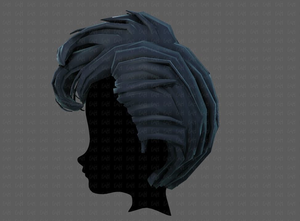 3D Hair style for boy V71 Low-poly 3D model_23
