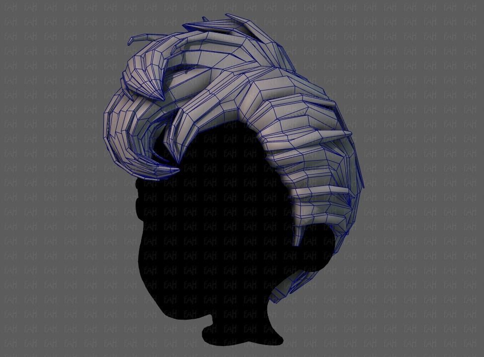 3D Hair style for boy V71 Low-poly 3D model_32
