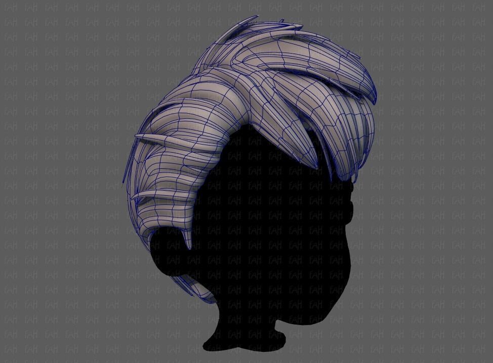 3D Hair style for boy V71 Low-poly 3D model_10