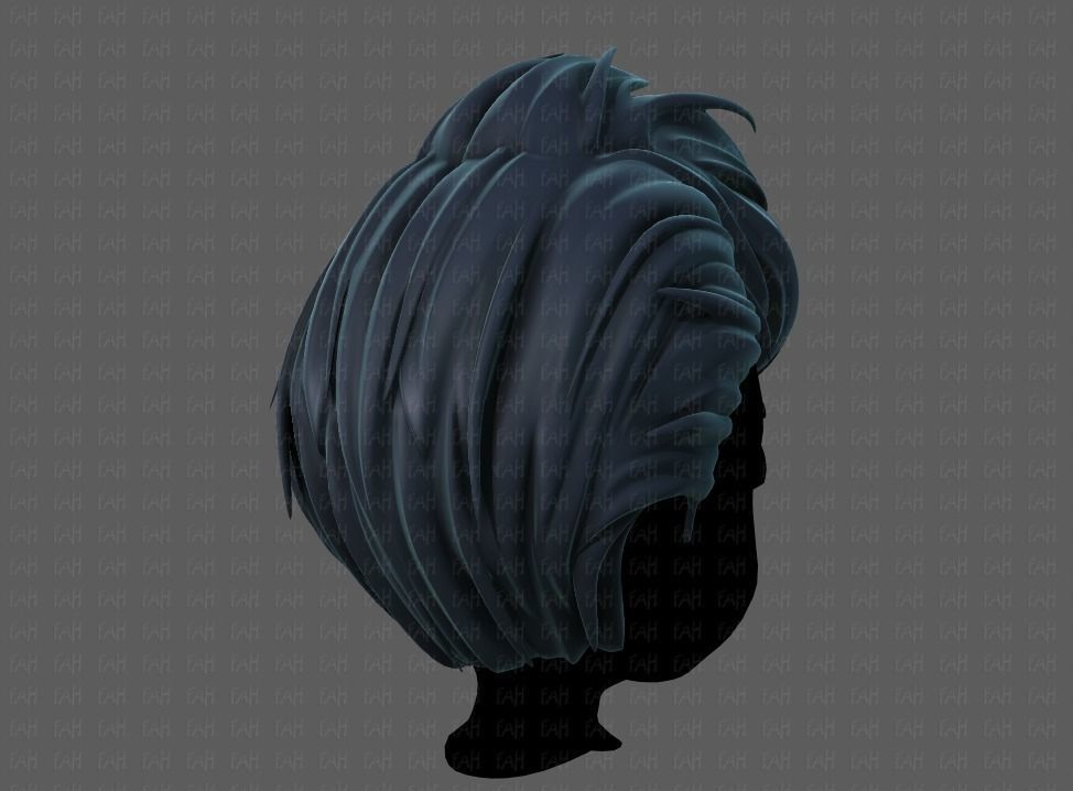 3D Hair style for boy V71 Low-poly 3D model_4