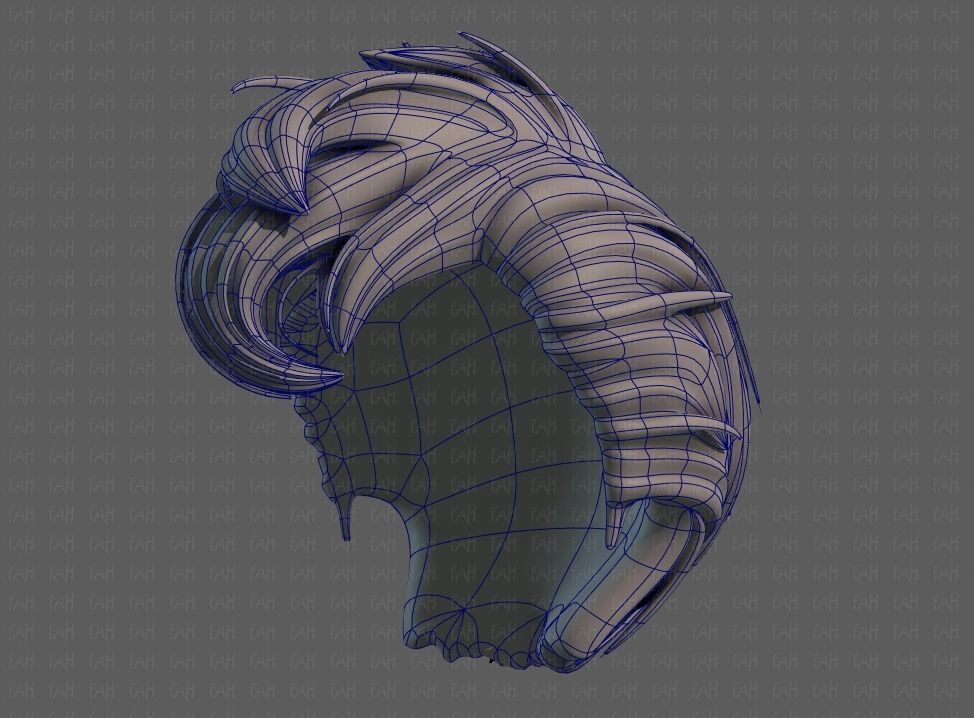 3D Hair style for boy V71 Low-poly 3D model_42