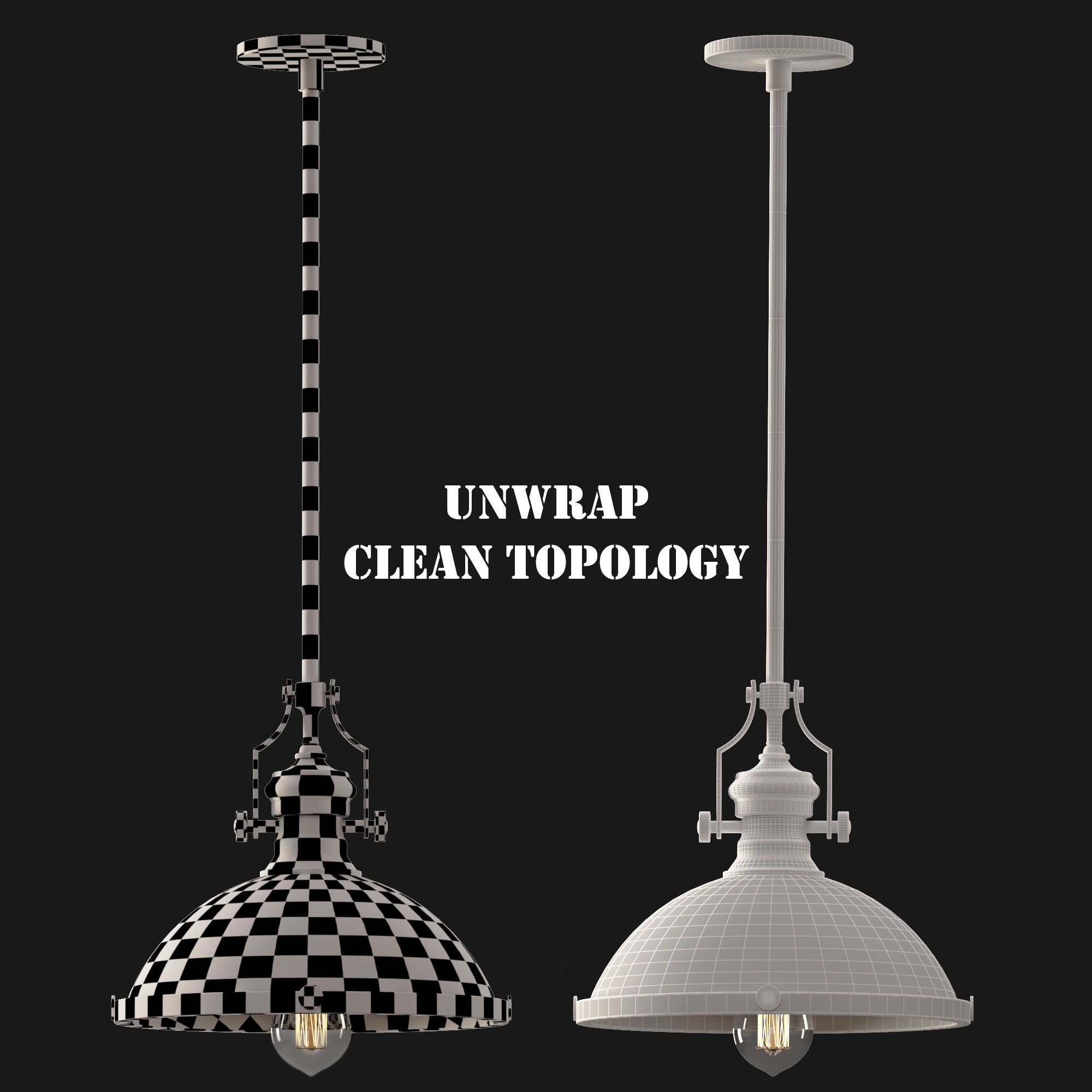 light-08 industrial pendant light with copper finish 3D model_4