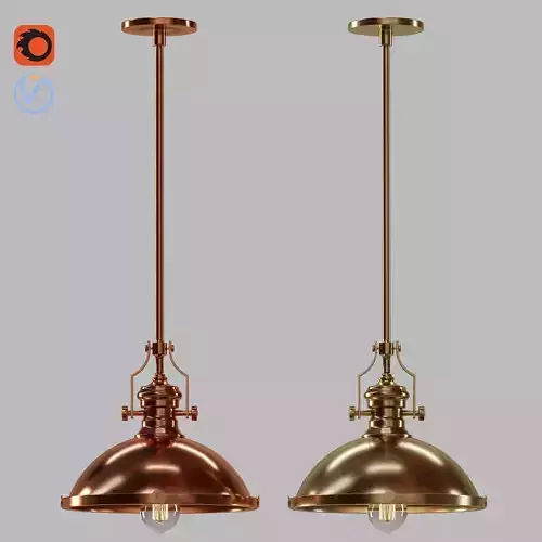 light-08 industrial pendant light with copper finish