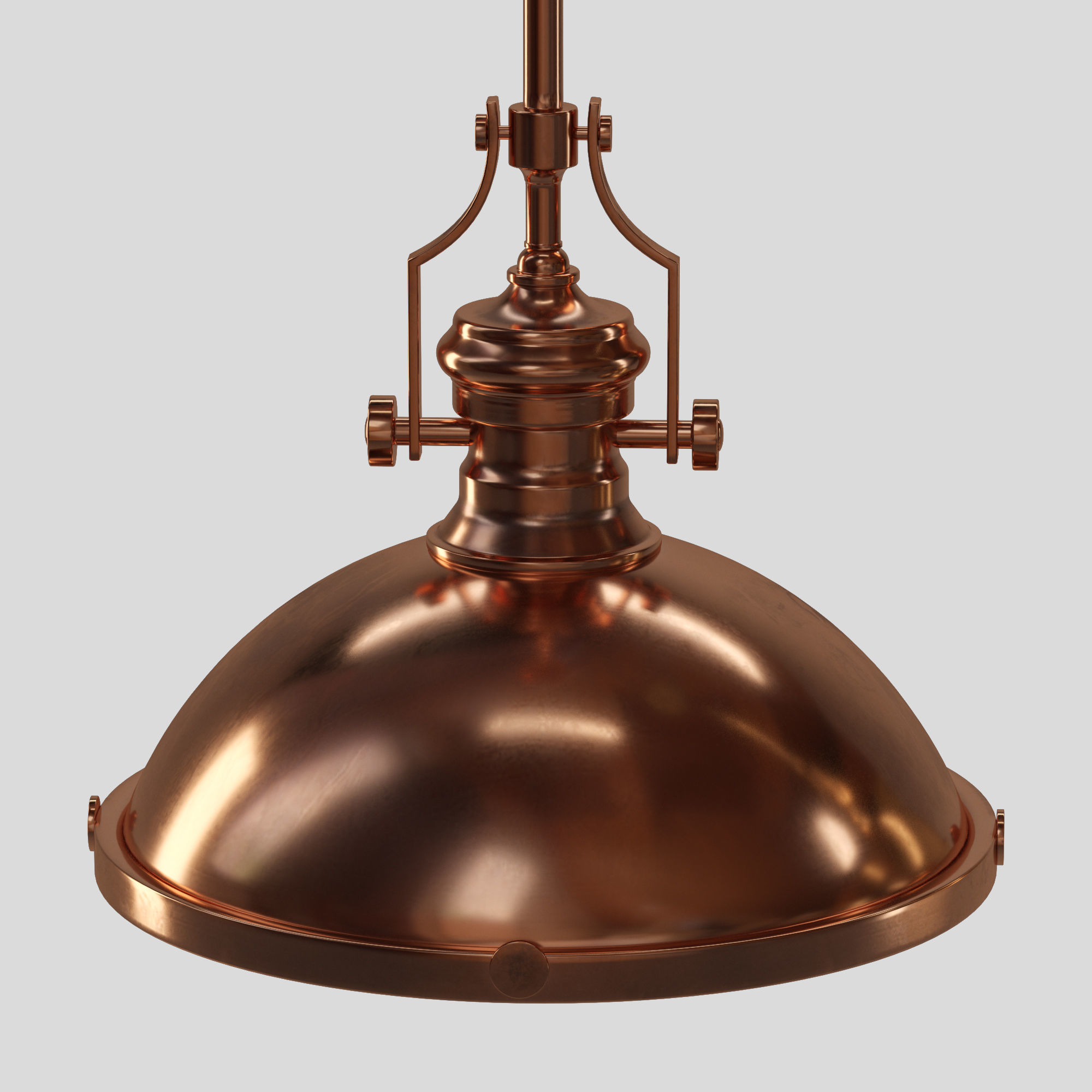 light-08 industrial pendant light with copper finish 3D model_1