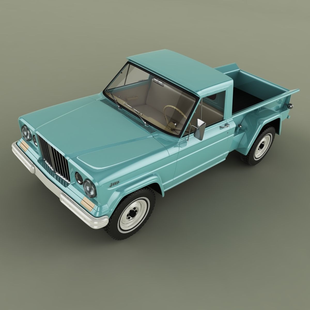 Jeep Gladiator Thriftside SJ Pickup 3D model_5