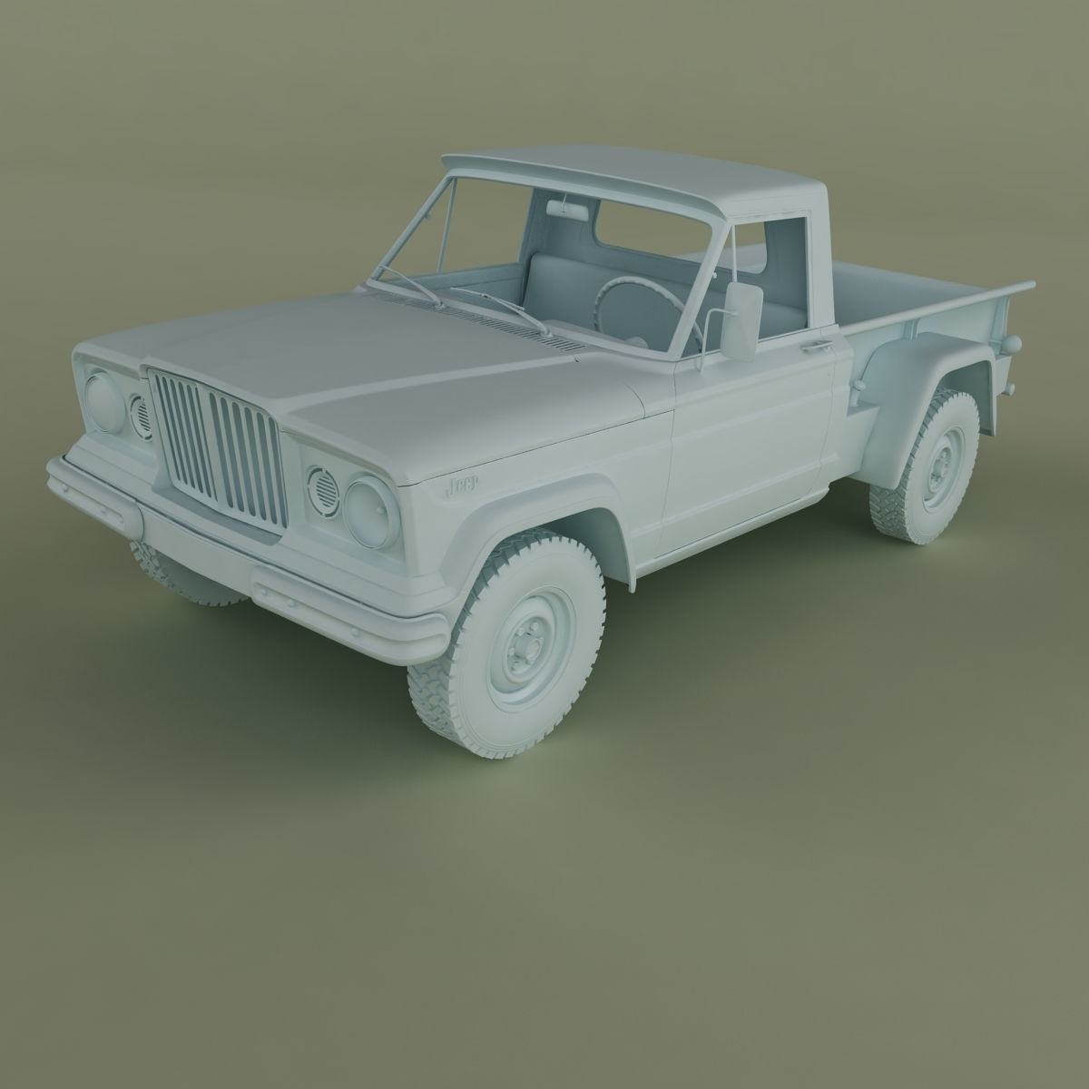 Jeep Gladiator Thriftside SJ Pickup 3D model_11