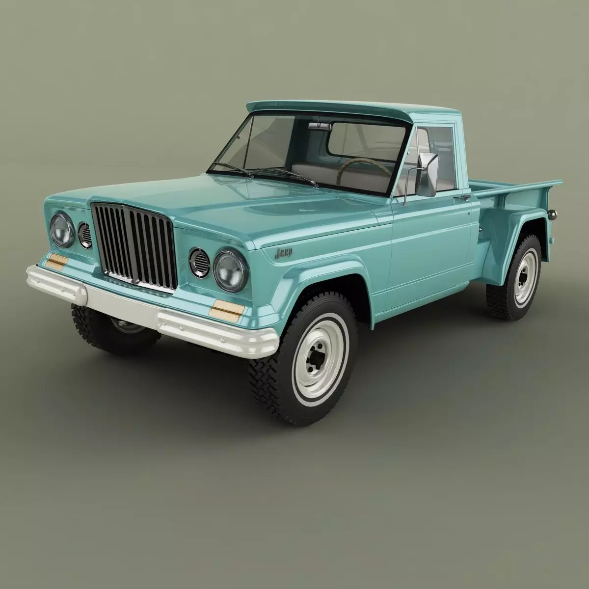 Jeep Gladiator Thriftside SJ Pickup 3D model_0