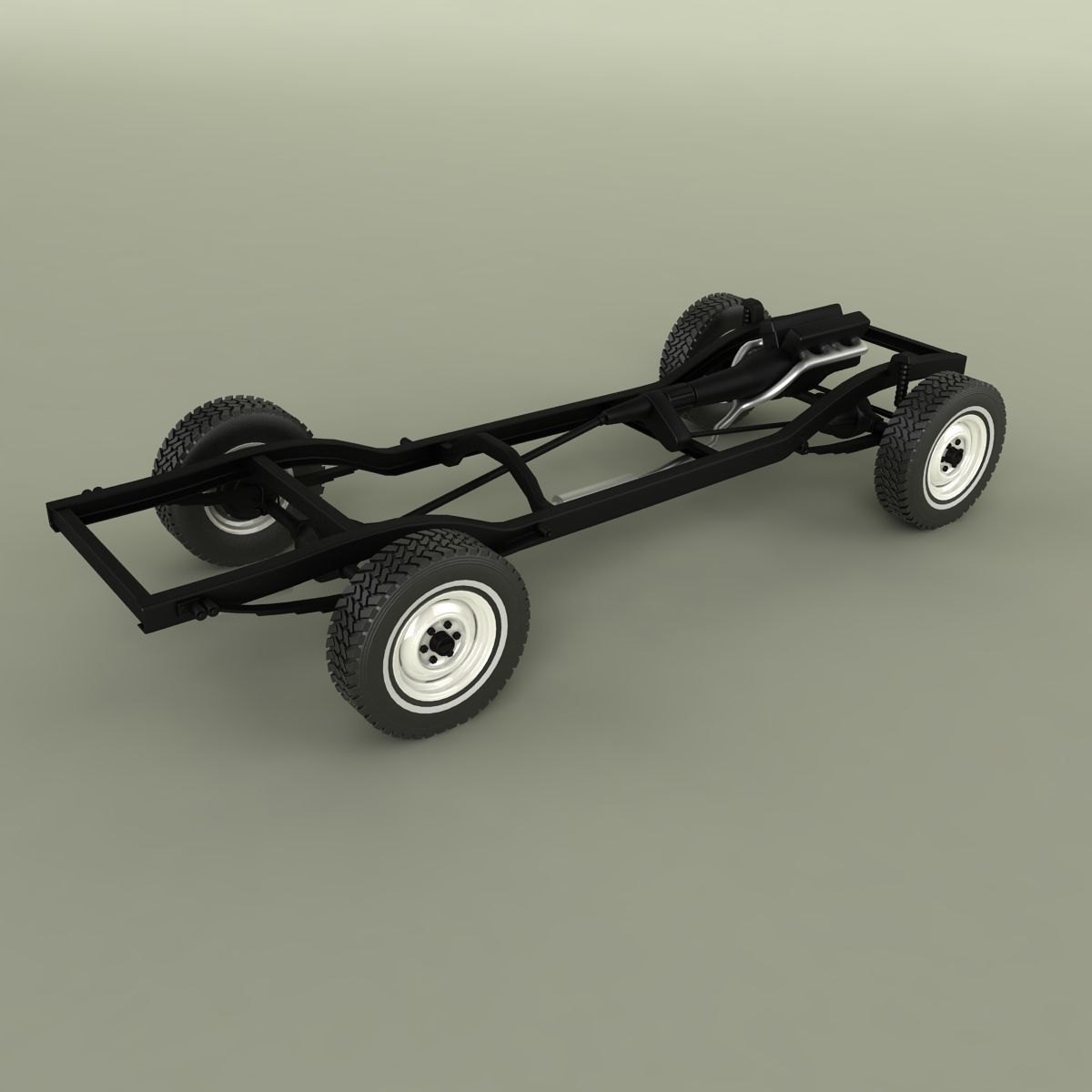 Jeep Gladiator Thriftside SJ Pickup 3D model_10