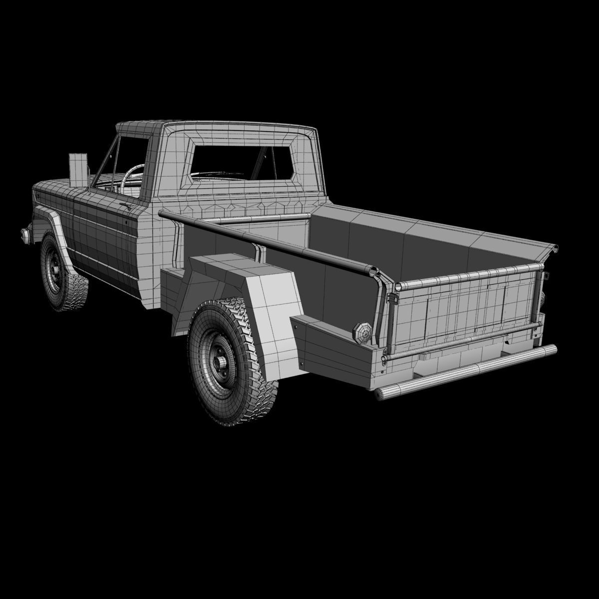 Jeep Gladiator Thriftside SJ Pickup 3D model_16