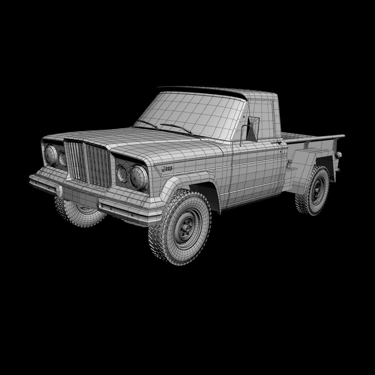 Jeep Gladiator Thriftside SJ Pickup 3D model_14