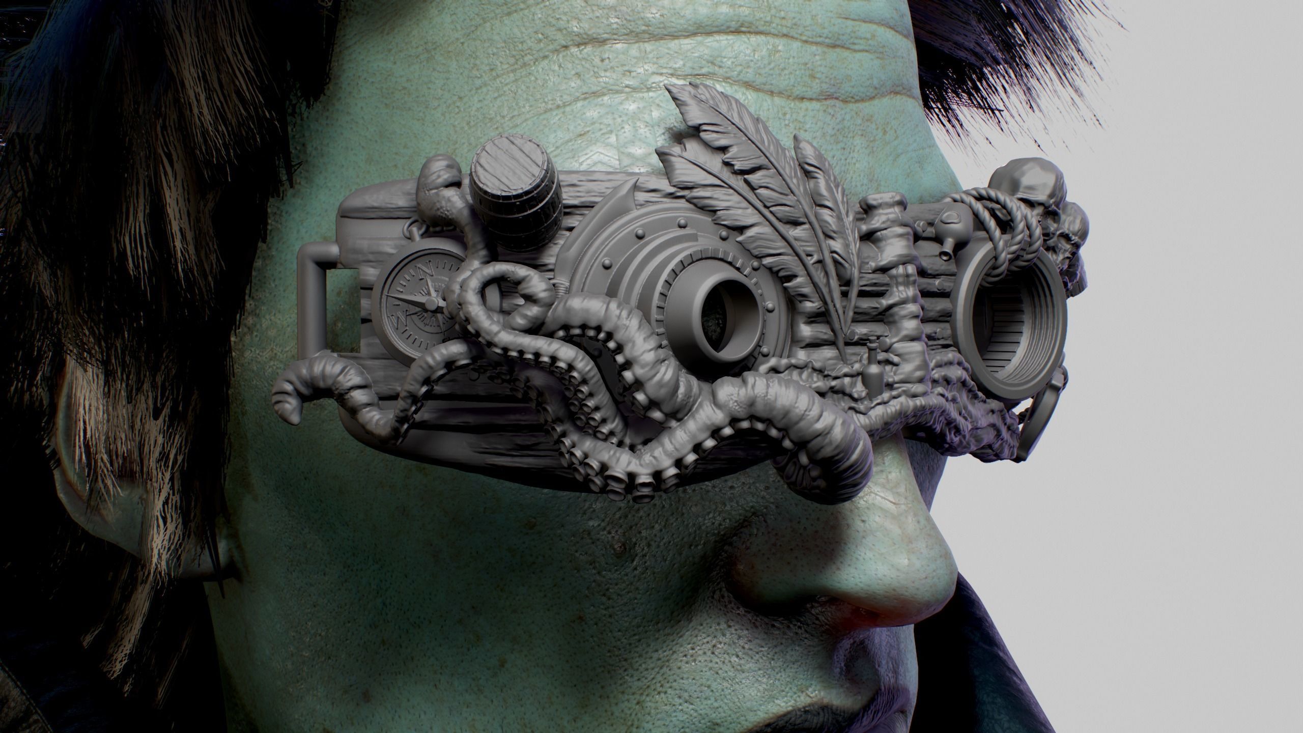 Pirate Mask 3D print model_6