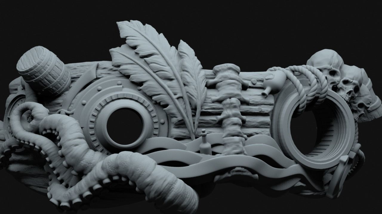 Pirate Mask 3D print model_19