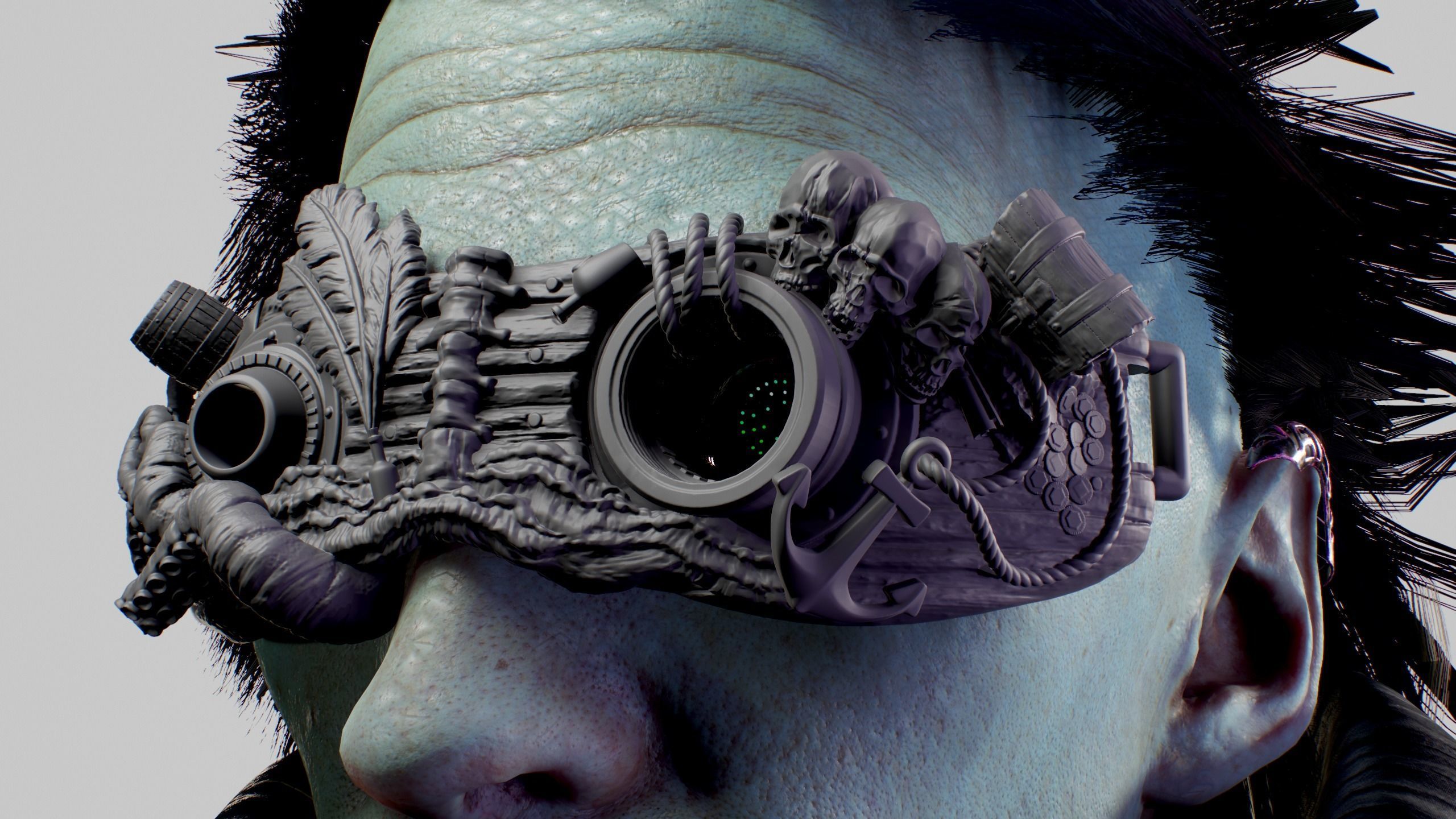 Pirate Mask 3D print model_4