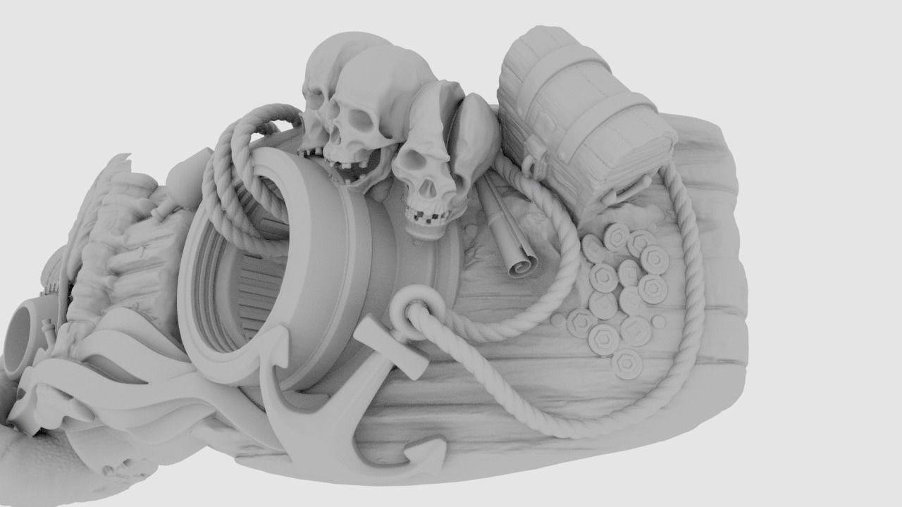 Pirate Mask 3D print model_18