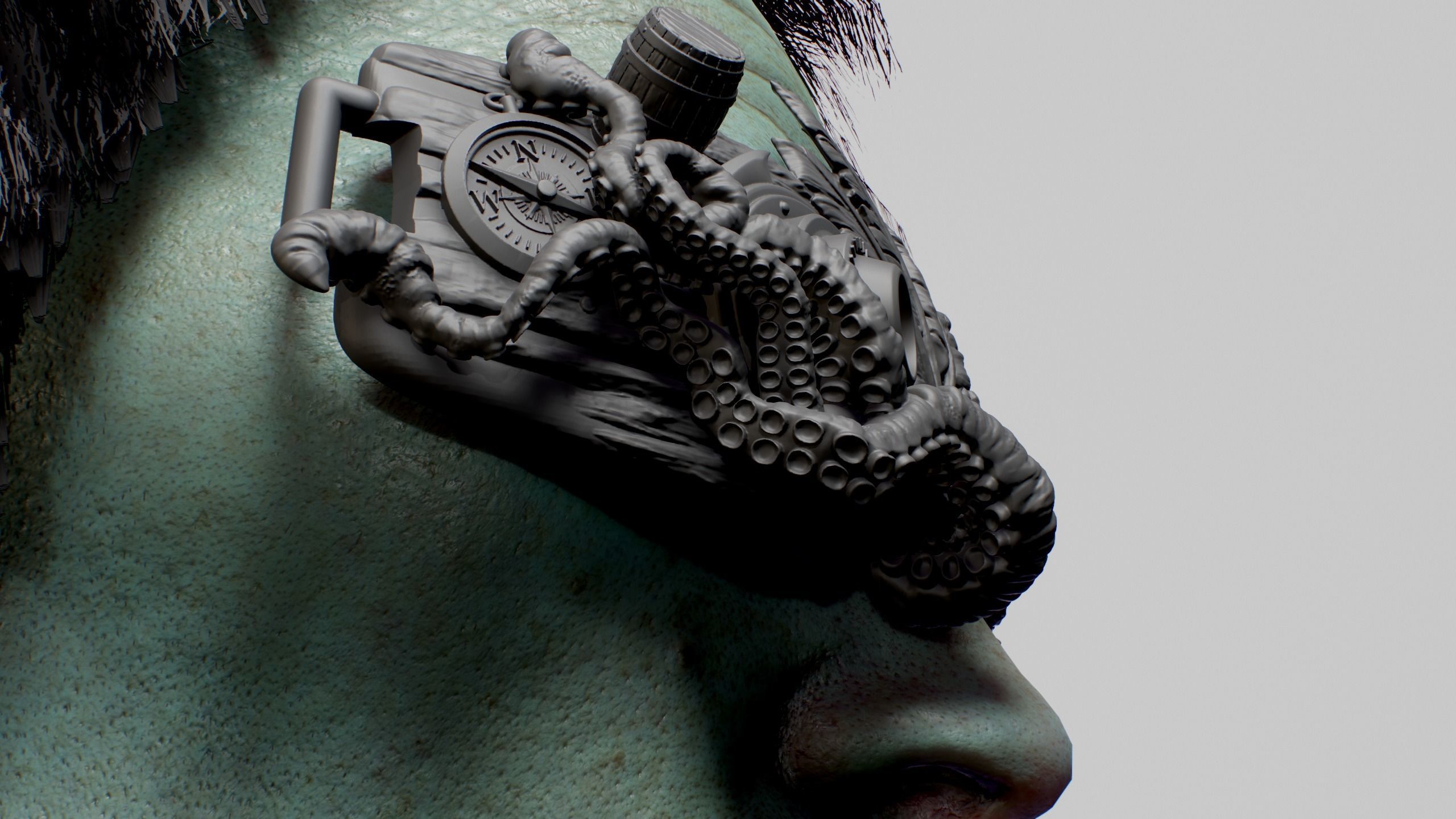 Pirate Mask 3D print model_5