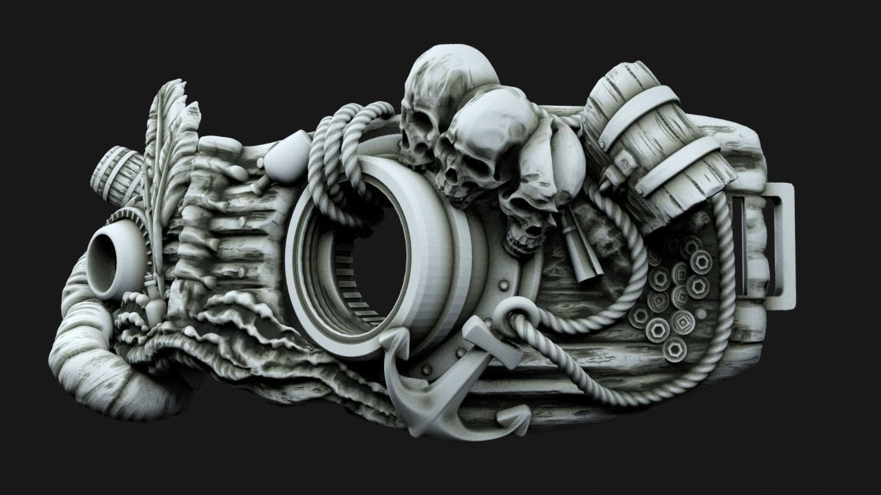 Pirate Mask 3D print model_11