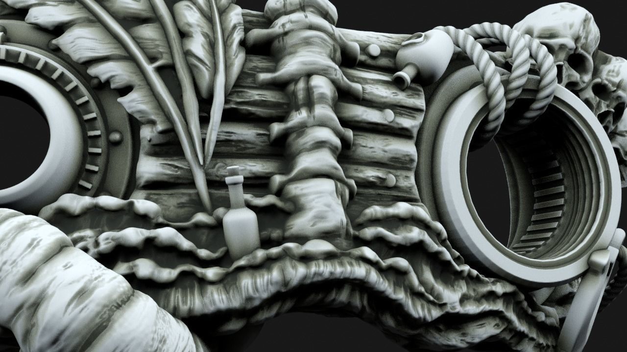 Pirate Mask 3D print model_9