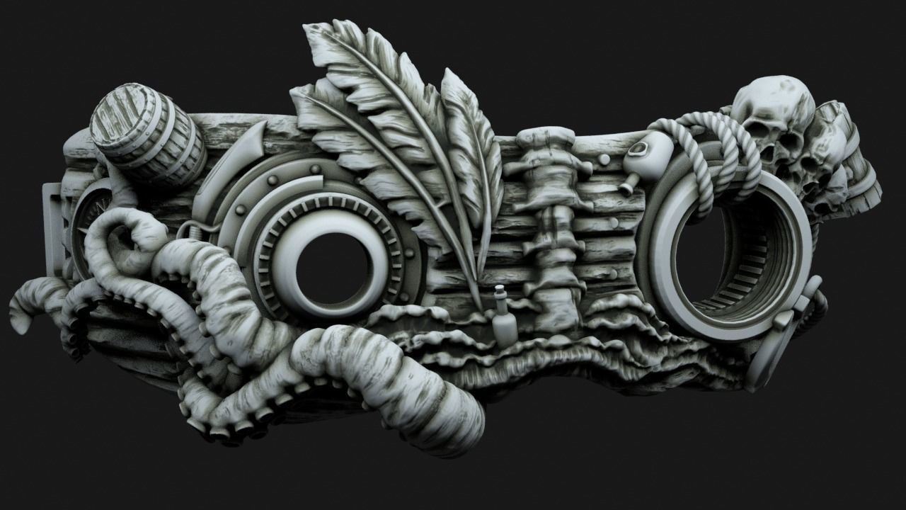 Pirate Mask 3D print model_2