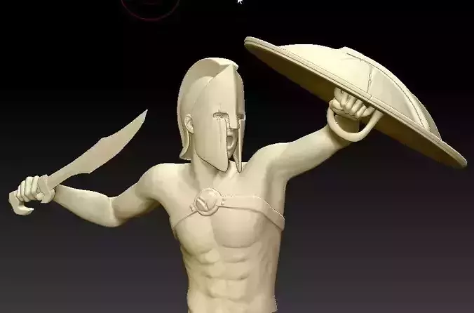 Spartan warrior Bust 3D print model
