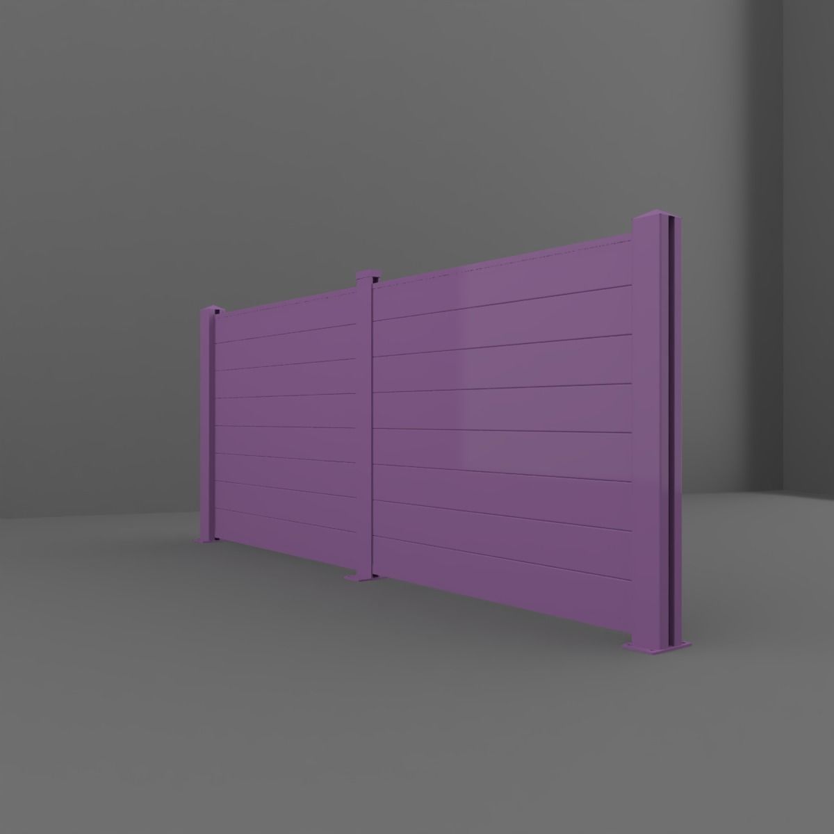 Wood Fence 3D model_5