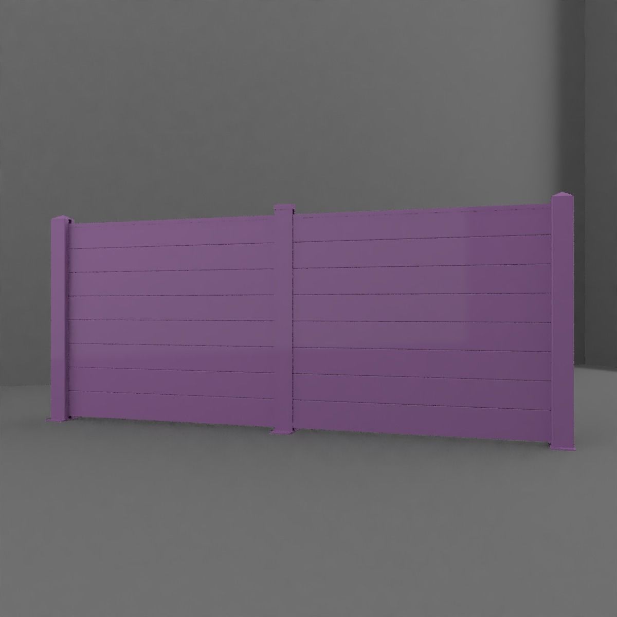 Wood Fence 3D model_6