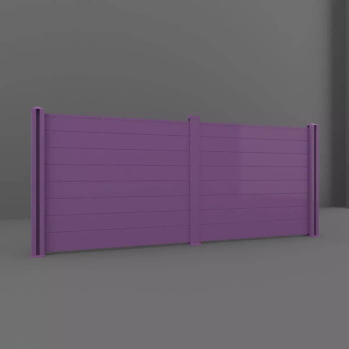 Wood Fence 3D model_0