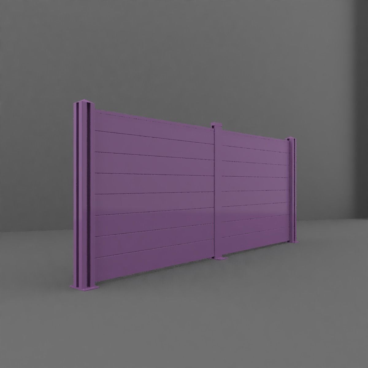 Wood Fence 3D model_1