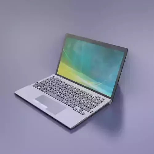 Laptop model in Blender 3D