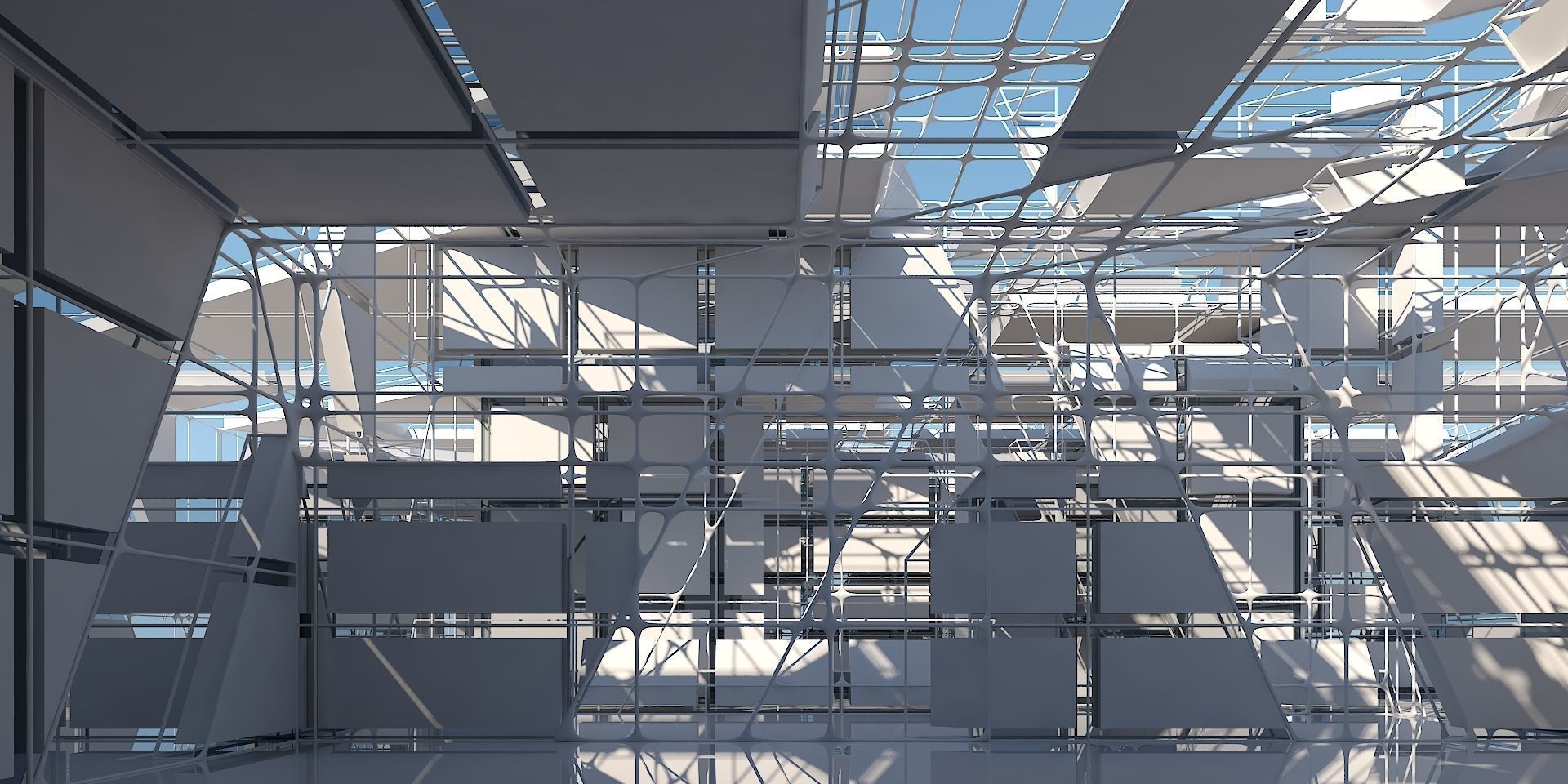 Futuristic Architectural Interior 16 3D model_8