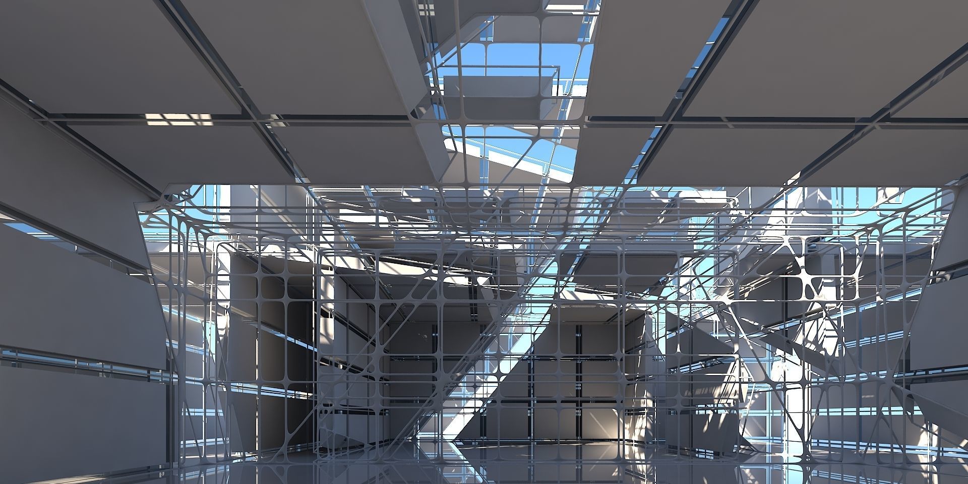 Futuristic Architectural Interior 16 3D model_6