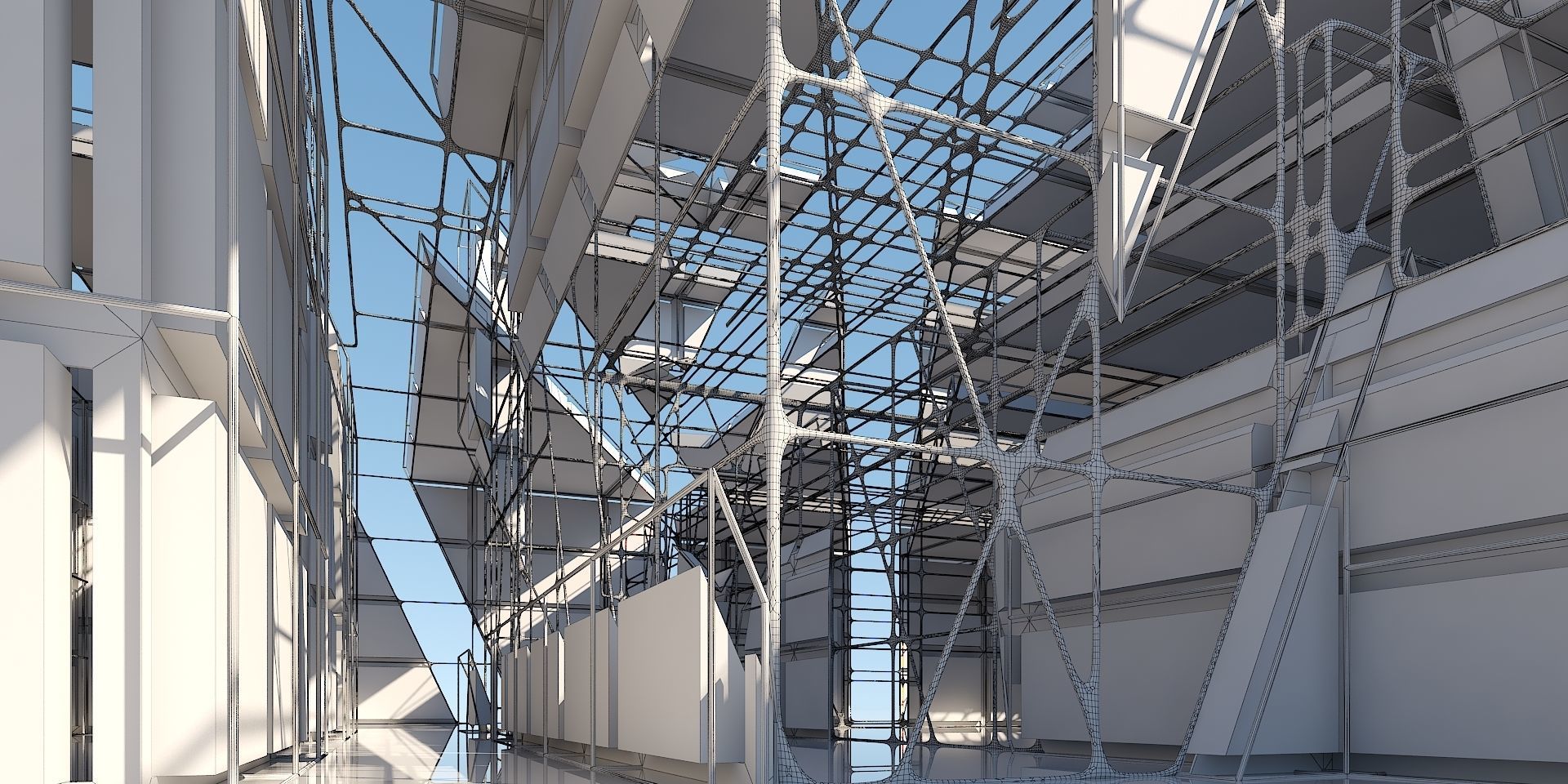 Futuristic Architectural Interior 16 3D model_13