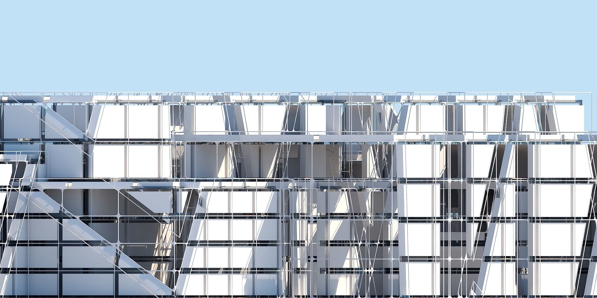 Futuristic Architectural Interior 16 3D model_11