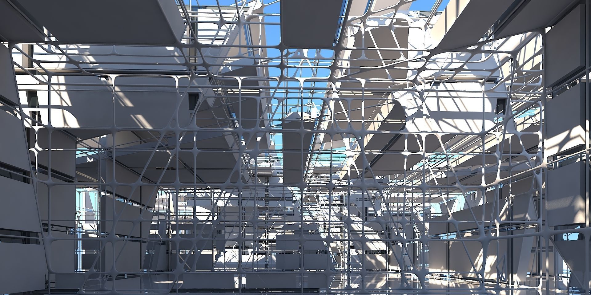 Futuristic Architectural Interior 16 3D model_5