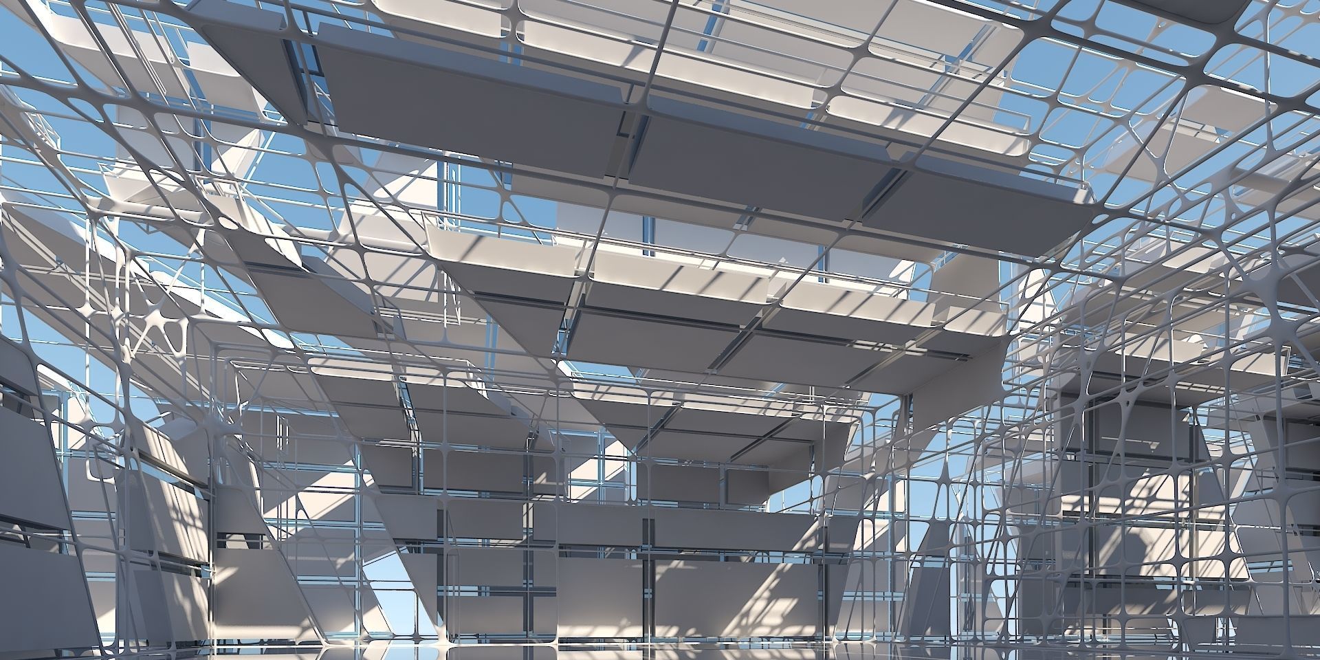 Futuristic Architectural Interior 16 3D model_9