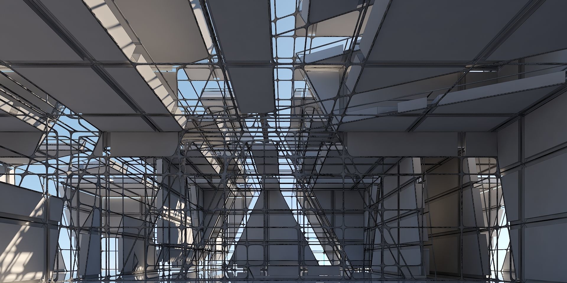 Futuristic Architectural Interior 16 3D model_12