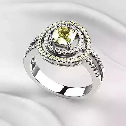 Golden Ring with Cushion