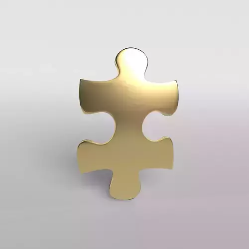 Jigsaw Symbol v1 009 Low-poly 3D model