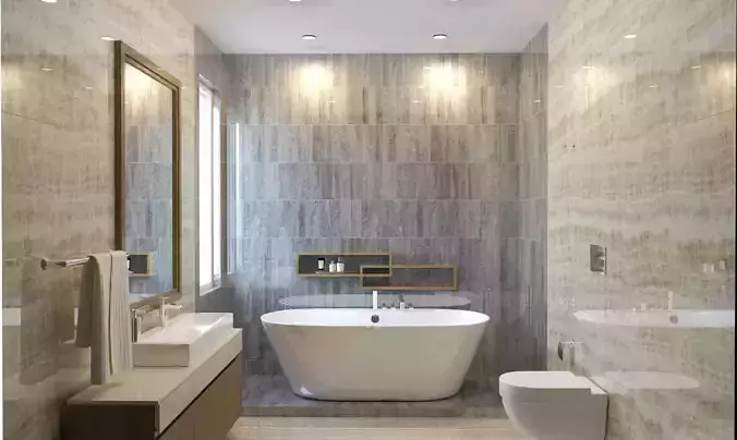Modern Bathroom Interior 3D model