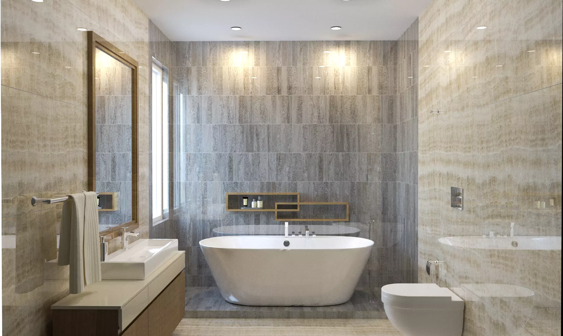 Modern Bathroom Interior 3D model_0