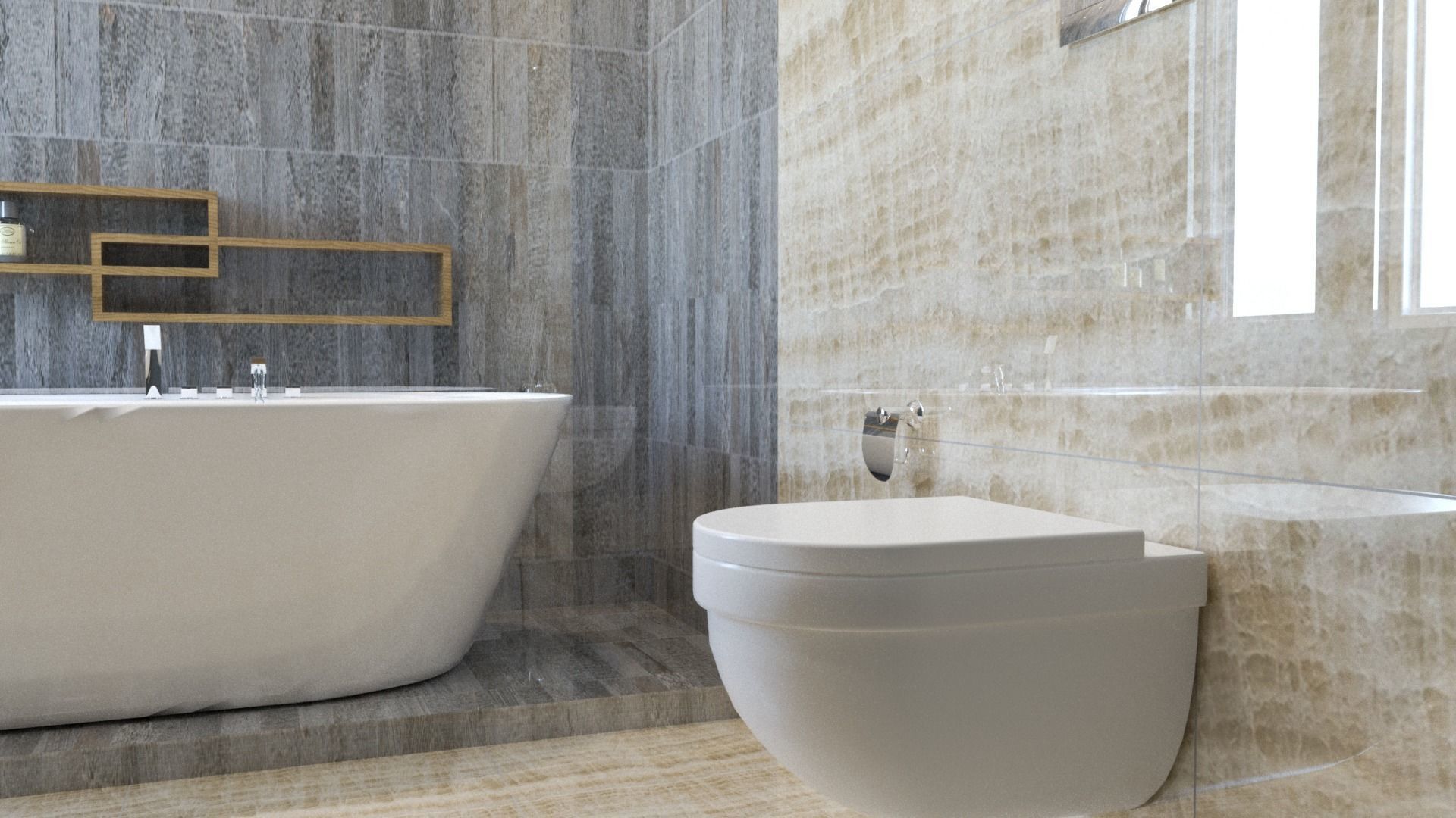 Modern Bathroom Interior 3D model_3