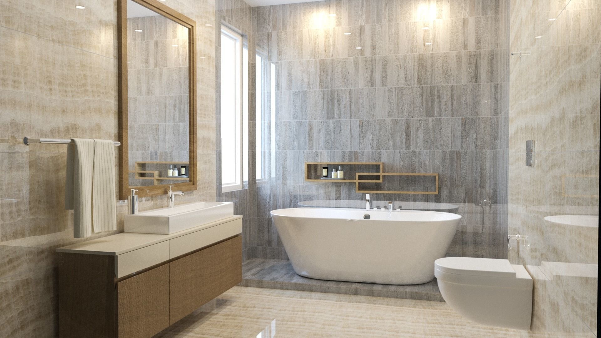 Modern Bathroom Interior 3D model_1